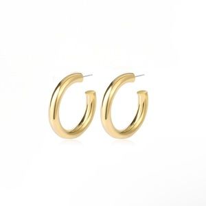 Women's Chunky Gold Hoop Earrings - 14K Gold Plated Hypoallergenic